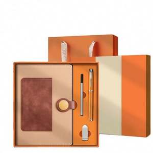 Cuaderno promocional de cuero PU personalizado diario de negocios con logotipo para juego de regalos - Product Image 1