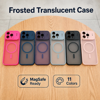 Coque de téléphone tendance en 11 couleurs givrées translucides pour iPhone 17 18 Pro Max, en TPU antichoc souple et fine