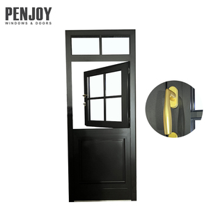 Porta Olandese in Alluminio a Taglio Termico Stile Francese per Giardino e Patio, Porta a Battente - Product Image 1