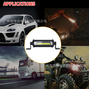 Qidewin Mini Cob <b>Led</b> <b>Work</b> <b>Light</b> 9W Single Row Off Road Vehicle Lighting With Mounting Bracket Set - Product Image 2