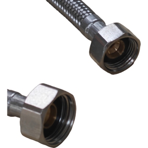 Raccord <span class=keywords><strong>d</strong></span>'<span class=keywords><strong>eau</strong></span> en laiton tressé nickelé avec joint EPDM, en acier inoxydable 304, F1/2*F3/8 DN8, pour toilettes et lavabos, vente directe usine - Product Image 3