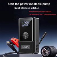 Démarreur portable pour moto et voiture avec pompe à air et compresseur, batterie au lithium, courant de crête 400A, gonfleur de pneus