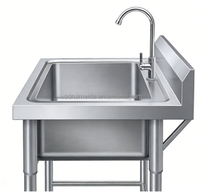 Nuovissimo di Fabbrica, Prezzi Convenienti, per Scuole Commerciali, Ristoranti, Bar, Tre Lavelli, Lavandini - Product Image 4