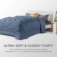 Couette rafraîchissante réversible Queen Size Literie douce et respirante Couette alternative chaude pour toutes les saisons