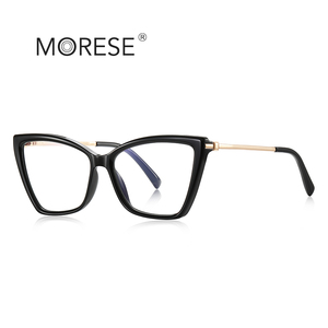 แว่นตาผู้หญิง MORESE 2234 TR90 ทรงเรียบง่าย กรอบทรงผีเสื้อ สีแดง ตัดแสงสีฟ้า ลายสัตว์ ดีไซน์ทรงสี่เหลี่ยมเต็มกรอบ - Product Image 1