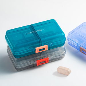 Bán hàng nóng xách tay <span class=keywords><strong>Pill</strong></span> Box với 8 lưới y học lưu trữ Organizer không thấm nước Ergonomic công suất lớn <span class=keywords><strong>Pill</strong></span> Organizer trường hợp - Product Image 1