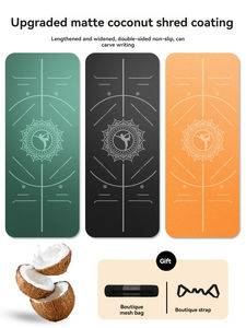 Tapete de <span class=keywords><strong>yoga</strong></span> de caucho PU abrasivo con diseño de cáscara de coco, impresión con tinta, extra grueso, de color sólido, estilo <span class=keywords><strong>Manduka</strong></span>. - Product Image 2