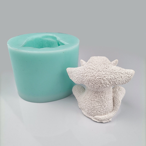 DW0242 3D vaca Animal de vela hecho a mano de caucho de silicona de molde de jabón - Product Image 2