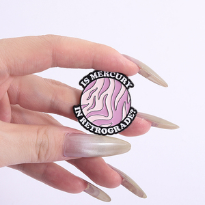 Sobreviví a <span class=keywords><strong>mercurio</strong></span> en esmalte retrógrado Pin divertido astrología Metal broche solapa insignia joyería regalo al por mayor - Product Image 4