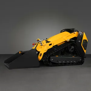 Austter Ce Epa Huis Tuin Diesel Aangedreven Stand-On Compacte Crawler Kleine Mini Skid Stuur Loader Met Hulpstukken