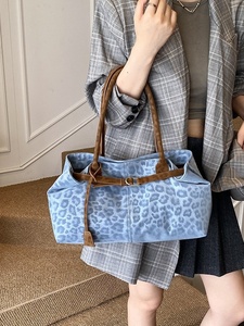 Borsa Tote Vintage in Tela con Stampa Leopardata da Donna, Media, alla <span class=keywords><strong>Moda</strong></span>, Versatile, di Alta Qualità, in Poliestere - Product Image 4