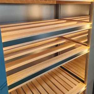 <span class=keywords><strong>Armoire</strong></span> de présentation de champagne et de vin à double zone en acier inoxydable sur mesure, style unique, réfrigérateur thermoélectrique, écologique - Product Image 4