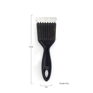 Brosse de nettoyage pour barbecue en acier inoxydable avec grattoir, brosse à poils métalliques pour grille de barbecue extérieure, outil de nettoyage pour grille - Product Image 3