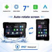 Écran de navigation Android Auto pour moto 7 pouces Android 13.0 2 Go + 32 Go IP67 étanche Google Play Store Wi-Fi Hotspot Moto GPS
