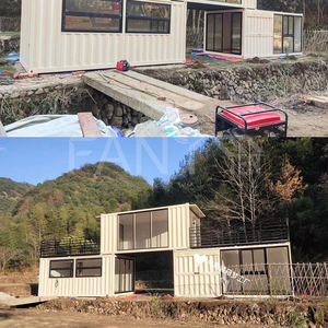 Fanye một Khung nhà đúc sẵn tốt nhất cho nghề cho thuê sẵn sàng làm nhà nhà doible câu chuyện thủy tinh 20 ft container nhà - Product Image 6