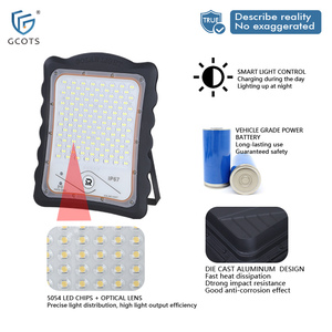 Solar Flood <b>Lights</b> <b>with</b> <b>Motion</b> <b>Sensor</b> Battery Die-cast Aluminum IP65 Outdoor Waterproof for Villas Parks Hotels - Product Image 2