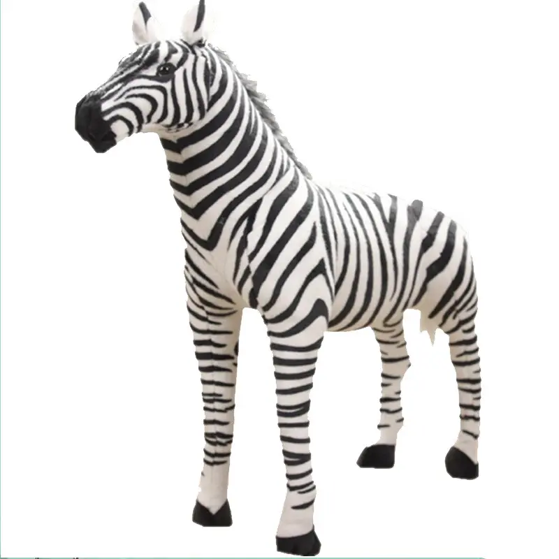 Toptan simülasyon istasyonu sürümü zebra at peluş oyuncak fotoğraf sahne ev dekorasyon bebek