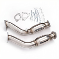 INF-01E Pipa Knalpot Baja Tahan Karat Baru Model Lurus untuk Infiniti G35/350Z/370Z Coupe VQ37HR/VQ35HR Tahun 2007