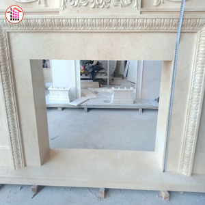 Китайский камин, бежевый мраморный камин, французский натуральный мраморный камин, объемный мраморный камень, накидка, камень - Product Image 5