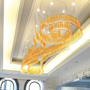 Lámpara de ingeniería de vidrio de gran proyecto único, candelabro de luz de gota de Hotel, candelabros de luz colgantes elegantes, luces colgantes - Product Image 2