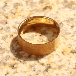 Gostar <strong>Titanium</strong> Steel Flat Gold Plated <strong>Men's</strong> Bands 4-8MM Simple Hip Hop Style <strong>Men</strong> Inlay <strong>Rings</strong> Shell Jewelry <strong>Ring</strong> - Product Image 3