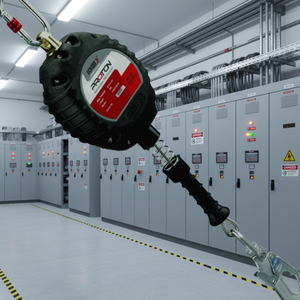 Dispositifs antichute rétractables en acier avec 4 anneaux en D, boucle à connexion rapide, capacité de 130 kg - Product Image 4