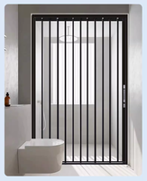 Porte pliante moderne en cristal transparent, étanche, pour hall, salle à manger, cuisine et séparateur de salon, lumineuse et peu encombrante