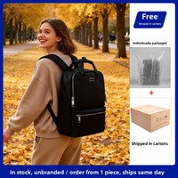 Sac à dos professionnel pour femme, imperméable, en jean, résistant à l'usure, pour ordinateur portable, décontracté, grande capacité, léger, en nylon, pour étudiante