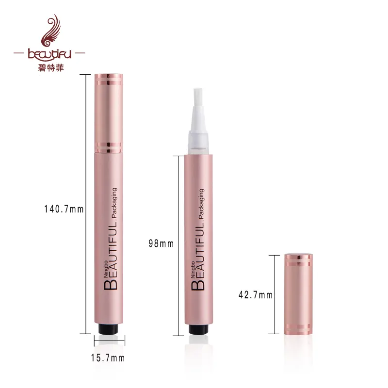 Neuankömmlinge Metall Lip gloss Lip Öl stift Kosmetik behälter gepresste Hülle klicken Kosmetik stift für Augen creme