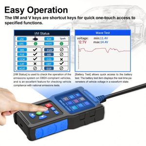 Lecteur de codes de panne de moteur de voiture universel OBD2 12V T200, outil de diagnostic avec USB pour toutes les voitures, garantie 1 an - Product Image 3