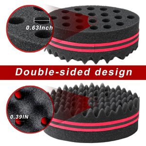 Éponge à boucles afro double face de haute qualité pour hommes noirs, divers styles, éponge à torsades pour cheveux - Product Image 4