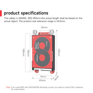 <span class=keywords><strong>Daly</strong></span>-Sistema de gestión de baterías de 12V/24V, Sistema de Gestión de baterías de 12V/24V, 8S/15S/16S/20S/35S/38S/40S/45S/48S <span class=keywords><strong>BMS</strong></span> 15-500A 48V/60V/108V/120V/136V/144V Lifepo4 <span class=keywords><strong>Bms</strong></span> - Product Image 5