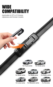 Pièces automobiles, essuie-glaces plats en forme <span class=keywords><strong>de</strong></span> U, fabriqués en Chine, brosse d'essuie-glace pour pare-brise, brosse pour vitres <span class=keywords><strong>de</strong></span> voiture - Product Image 3