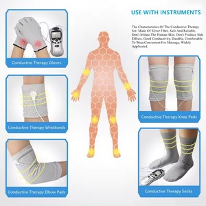 Silberfaser-Leitung-Behalter EMS TENS-Einheit Schmerzlinderungssystem elektronische Impulstherapie Elektrodenarmband mit Schnapp - Product Image 6