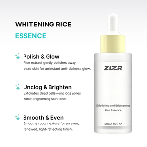 Sérum de riz perlé naturel et biologique pour une peau éclatante, blanchissant, anti-rides, hydratant et anti-taches brunes, vente en gros - Product Image 2