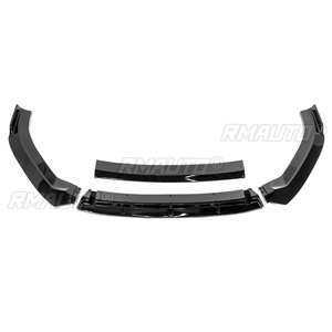 Kit de carrosserie détachable 4 pièces pour pare-chocs avant de voiture, lèvre de spoiler, séparateur, diffuseur, noir brillant pour Audi A3 S-line / S3 2017-2019 - Product Image 3