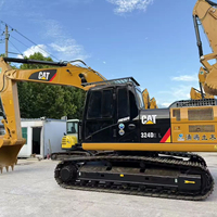 Excavadora de cadenas Caterpillar CAT 324D usada en oferta, máquina original CAT324D con pocas horas de trabajo, disponible en stock.