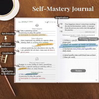 Carnet de soins personnels 5 MINUTES par JOUR, journal de gratitude et de réflexion quotidienne sur le bien-être et suivi de l'humeur pour femmes, planificateur de soins personnels A5