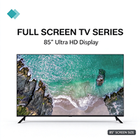 Téléviseur UHD 4K de 50 pouces avec commande vocale, écran sans bordure, cadre presque invisible, supports de table, téléviseurs intelligents LED LCD Android de 50 pouces