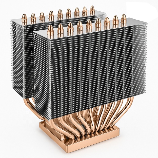9 Copper Heatpipes Heatsink for Laser Projector Heat Dissipation Module Dmd Chip MOSFET Led Air Cooling System with Stack Fin