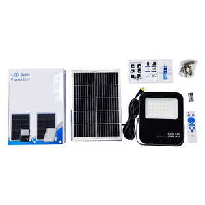 מנורת גינה חיצונית עמידה למים 100W סולארית לד, עם סוללת אלומיניום ניתנת להחלפה, תאורת לד בהירה במיוחד 5054 - Product Image 6