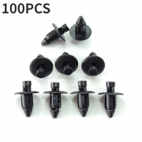 Clips de fixation universels pour pare-chocs de voiture, type poussoir, en nylon noir, à tête de flèche, pour garnitures de pare-chocs et grilles automobiles