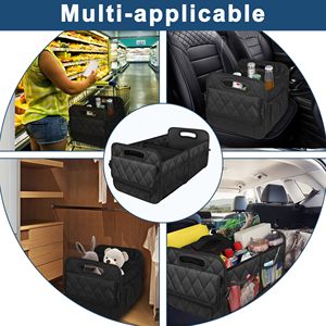 Organisateur de coffre de voiture pliable multifonctionnel avec 6 poches, en polyester imperméable, pour voiture/SUV - Product Image 5