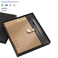 2026 Myway Grossiste Fabricant – Agenda A5 en Cuir PU avec Anneaux, Journal Imprimé, Logo Personnalisé, Carnet de Notes Amovible, Coffret Cadeau