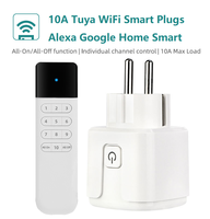 Prises intelligentes WiFi KONST 10A compatibles avec Alexa et Google Home, minuterie avec contrôle à distance par application, Wi-Fi 2,4 GHz, aucun hub requis
