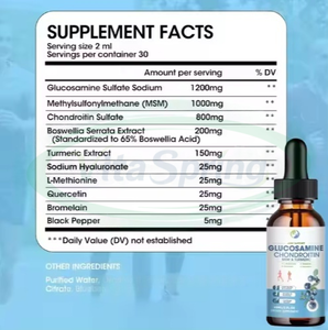 VitaSpring OEM glukozamin kondroitin <span class=keywords><strong>Msm</strong></span> sıvı zerdeçal Quercetin eklem desteği takviyeleri ile 60ml glukozamin - Product Image 3