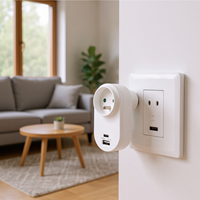 Adaptateur de prise française Pheiyon 16A 230V 3680W avec ports USB-A USB-C pour charger 3 appareils, sécurité enfant, CE RoHS, maison et voyage, IP20, OEM ODM