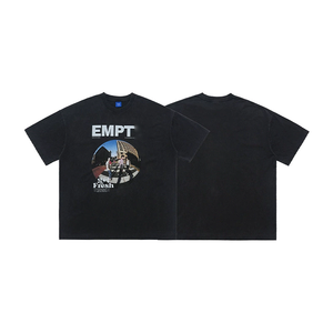 Camiseta de Hombre de Alta Calidad, 100% Algodón, Estilo Urbano, Holgada, con Hombros Caídos, Impresión Personalizada en Serigrafía 3D, Cuello Redondo - Product Image 6