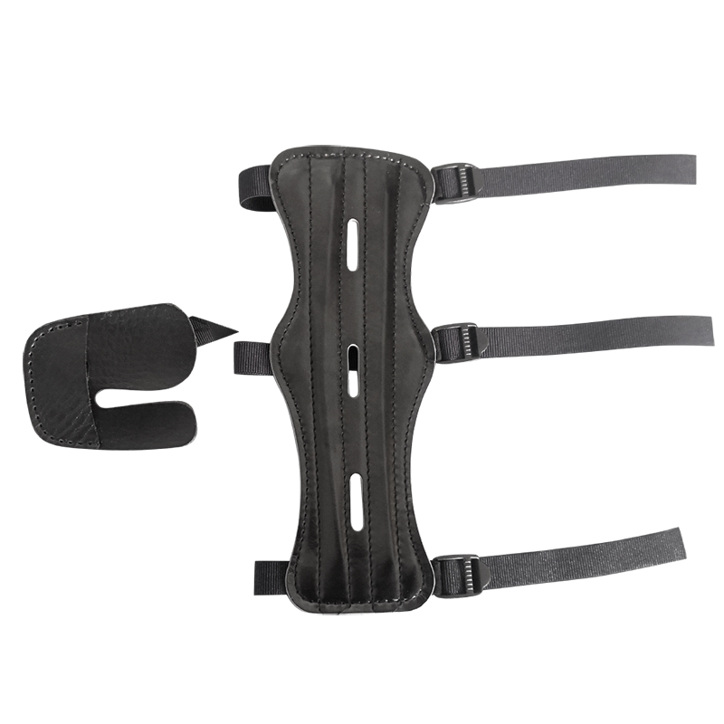 Unisex Rindsleder Bogenschießen Schutz Arm Schutz Finger Schutz Set Einstellbar Unisex Rindsleder Bogenschießen Schutz Arm Schutz Finger Schutz Set Einstellbar