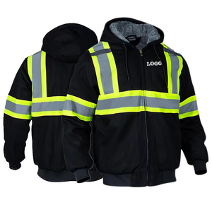 Tuta da <span class=keywords><strong>Lavoro</strong></span> Riflettente Invernale in Poliestere Impermeabile ad Alta Visibilità con Logo Personalizzato <span class=keywords><strong>per</strong></span> Edilizia - Product Image 1